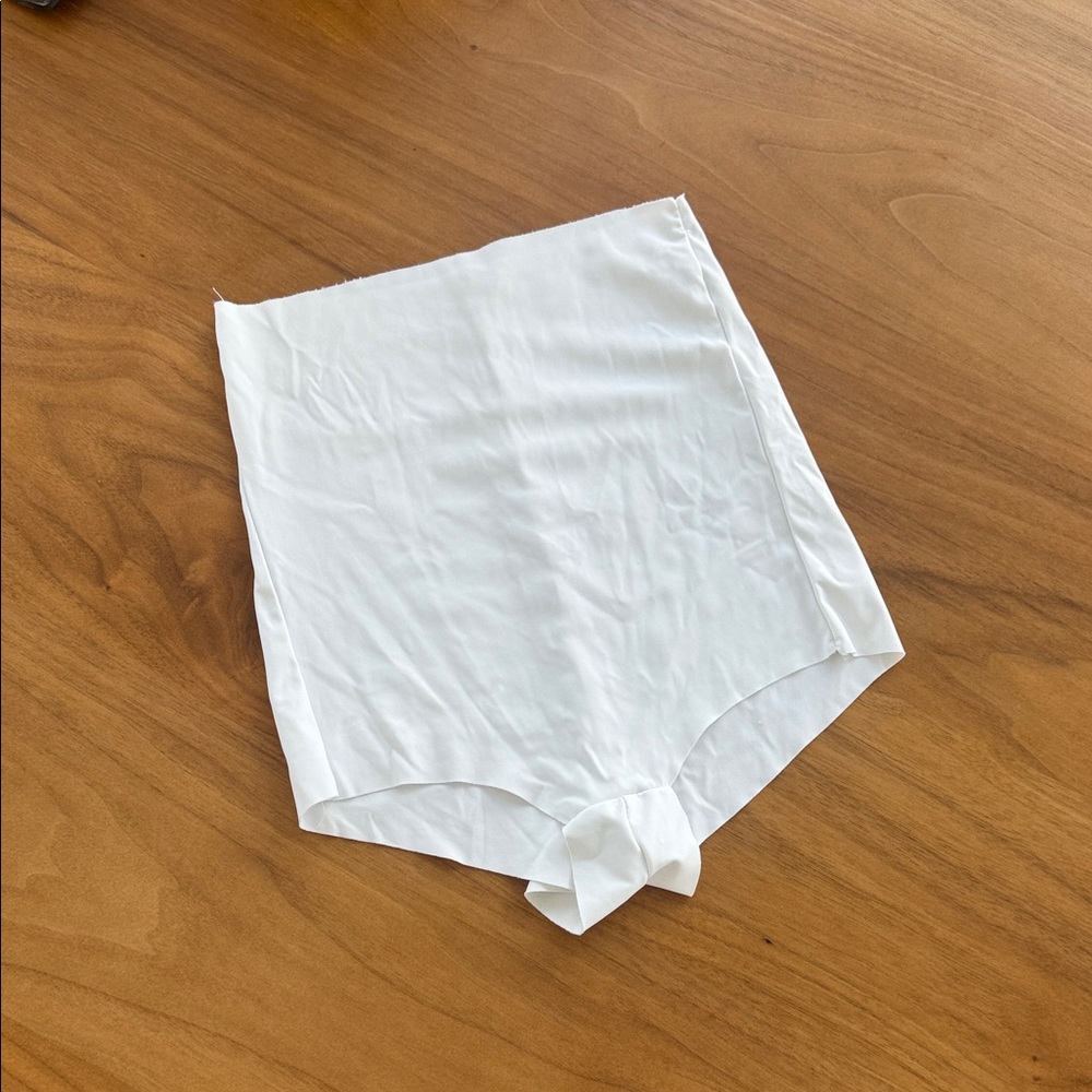 High-Waist White Shapewear Briefs